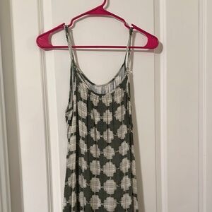Stylish Green and White Women's Maxi Dress